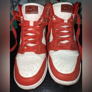 Nike Crimson and White High-Tops